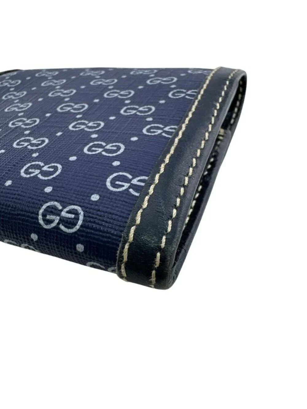 Gucci Micro GG Bifold Wallet Navy